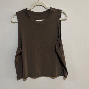 lululemon athletica Dark Brown/Khaki Classic Fit Cotton Tank Top